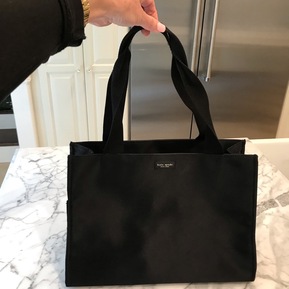 Kate Spade Vinyl Tote With Hot Pink Lining